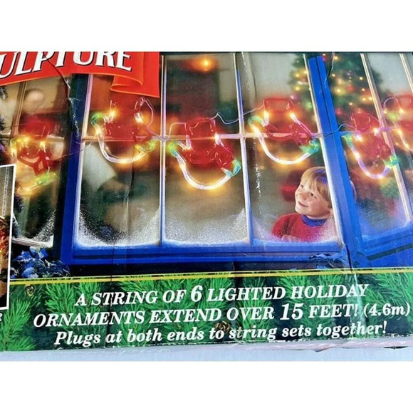 Vintage 90s Mr Christmas Mini Mini Light Sculpture Snowman Holidays Winter 15ft - Picture 4 of 8